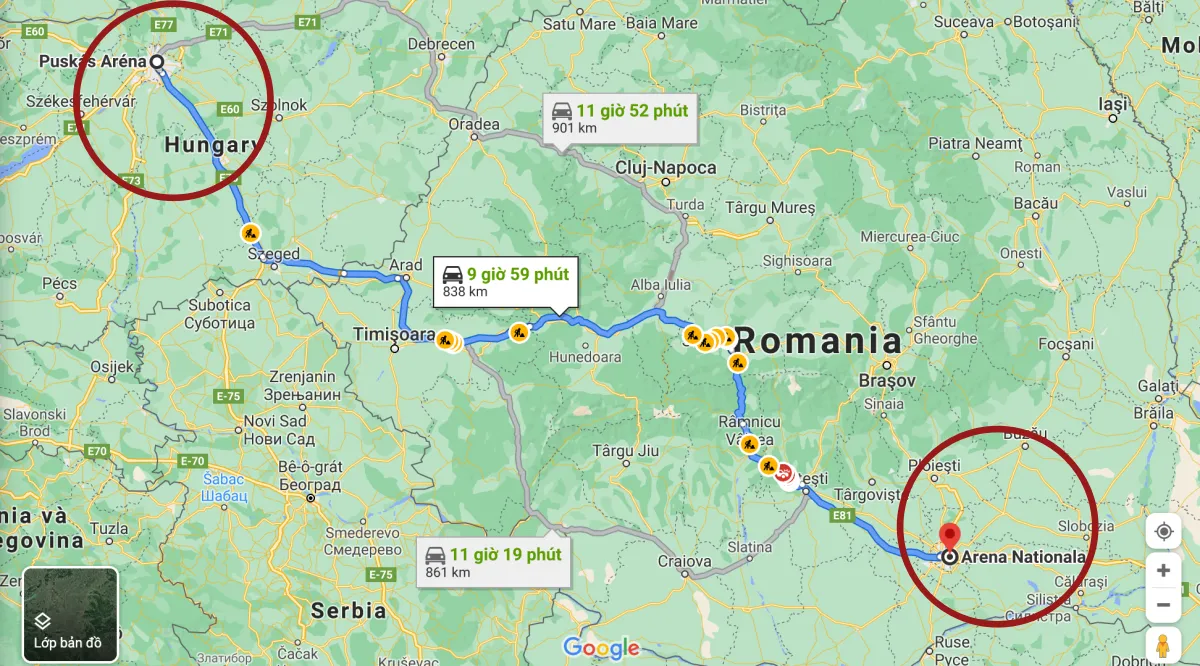 Nhầm lẫn Budapest với Bucharest, các CĐV Pháp lạc sang tận Romania xem EURO 2020 - Ảnh 2. Nhầm lẫn Budapest với Bucharest, các CĐV Pháp lạc sang tận Romania xem EURO 2020 - Ảnh 2.