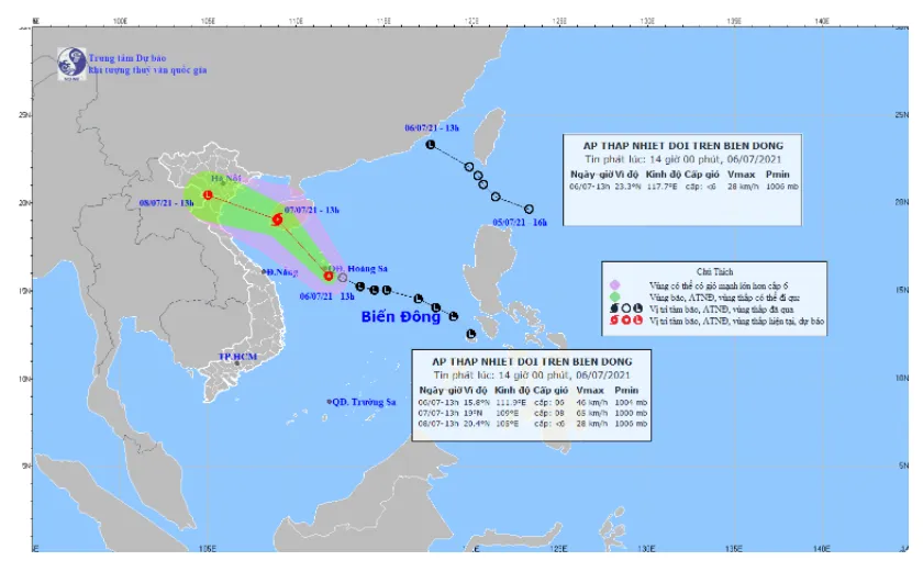 Áp thấp nhiệt đới khả năng sắp mạnh thành bão gây mưa lớn ở Bắc Bộ và Bắc Trung Bộ - Ảnh 1.