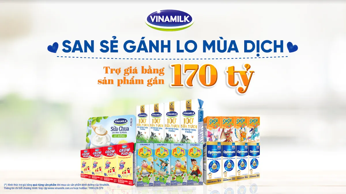 Vinamilk triển khai chương trình hỗ trợ quà tặng để trợ giá mùa dịch lên đến gần 170 tỷ đồng - Ảnh 1.