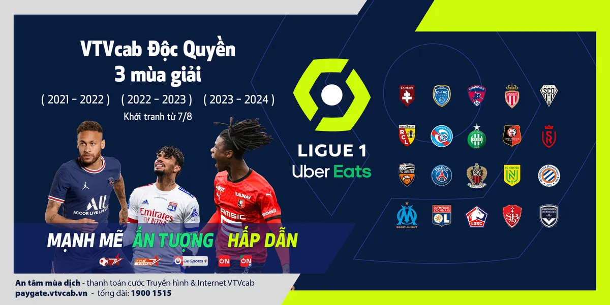 VTVcab độc quyền phát sóng Ligue 1 ba mùa giải liên tiếp - Ảnh 1.