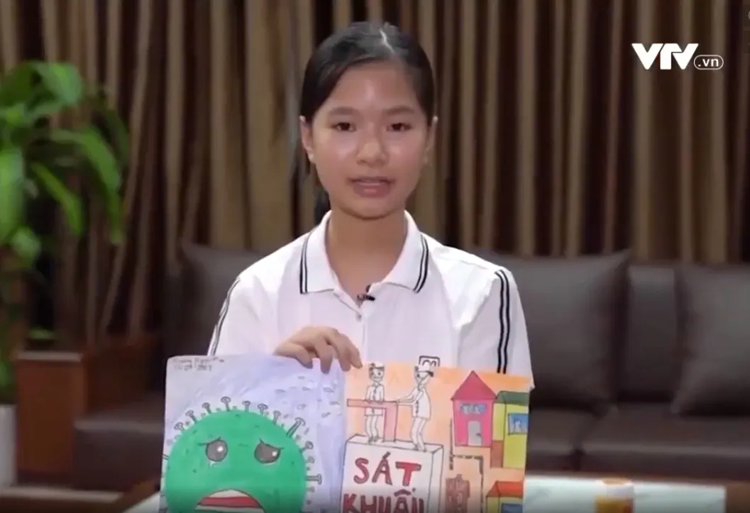 Bệnh nhi vẽ tranh, sáng tác văn học Vì một Việt Nam tất thắng - Ảnh 1.
