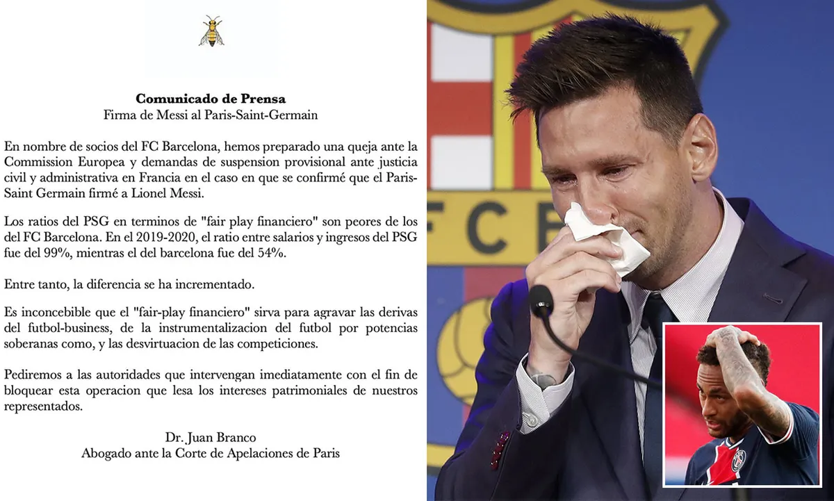 Thương vụ bom tấn Messi tới PSG bị ngăn chặn - Ảnh 1. Thương vụ bom tấn Messi tới PSG bị ngăn chặn - Ảnh 1.