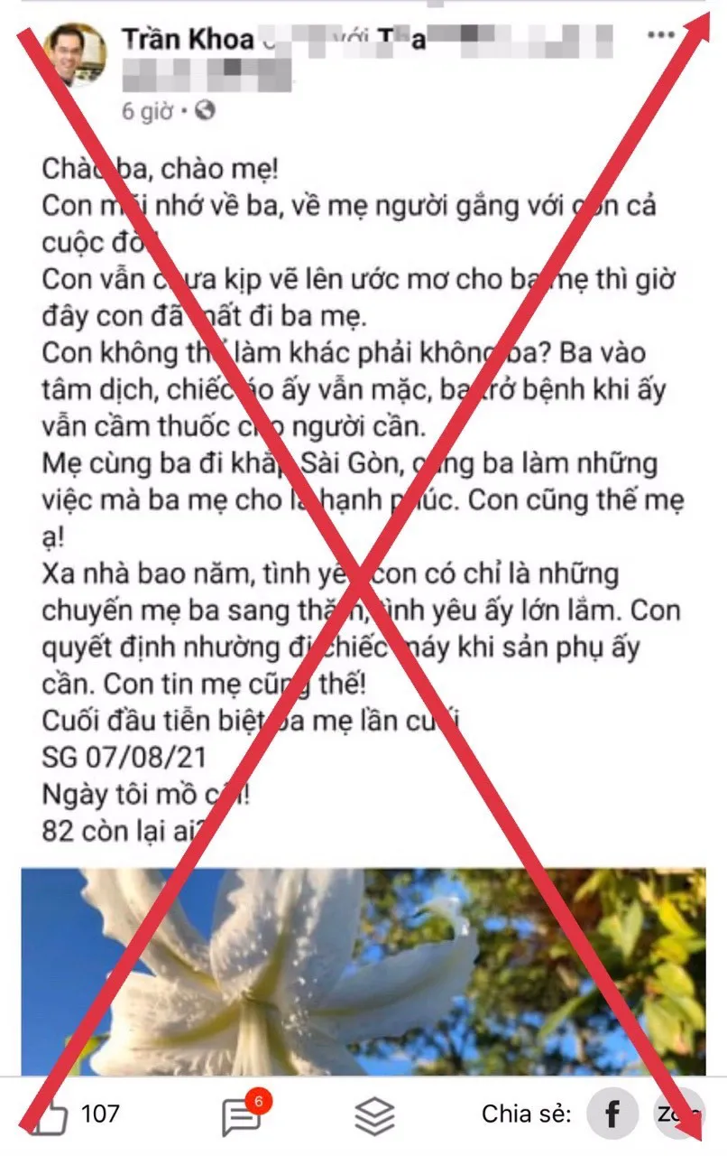 Xử phạt 2 chủ tài khoản facebook chia sẻ tin giả bác sĩ nhường máy thở của bố mẹ cứu sản phụ - Ảnh 1.