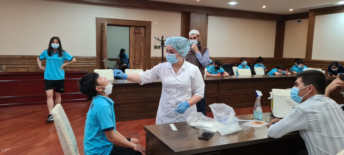 Đội tuyển nữ Việt Nam sẵn sàng trước trận gặp chủ nhà Tajikistan - Ảnh 1. Đội tuyển nữ Việt Nam sẵn sàng trước trận gặp chủ nhà Tajikistan - Ảnh 1.