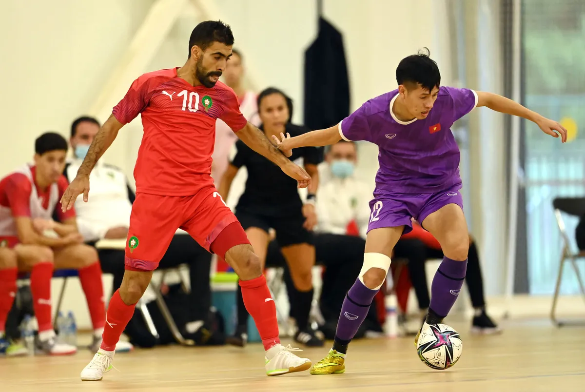 ĐT futsal Việt Nam không thể tạo bất ngờ trước ĐT futsal Morocco - Ảnh 3. ĐT futsal Việt Nam không thể tạo bất ngờ trước ĐT futsal Morocco - Ảnh 3.