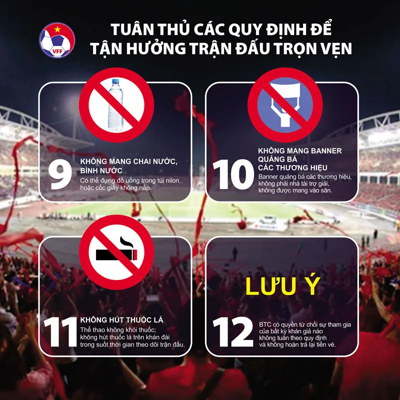 VFF hướng dẫn chi tiết cho khán giả vào sân Mỹ Đình xem trận ĐT Việt Nam - ĐT Trung Quốc | Phải tiêm đủ 2 mũi vaccine - Ảnh 6. VFF hướng dẫn chi tiết cho khán giả vào sân Mỹ Đình xem trận ĐT Việt Nam - ĐT Trung Quốc | Phải tiêm đủ 2 mũi vaccine - Ảnh 6.