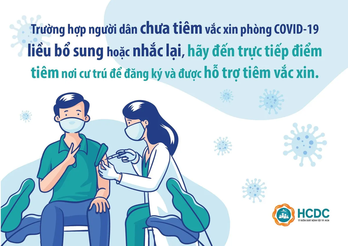 TP Hồ Chí Minh kêu gọi người dân chưa tiêm mũi 3 đến trực tiếp điểm tiêm - Ảnh 1.