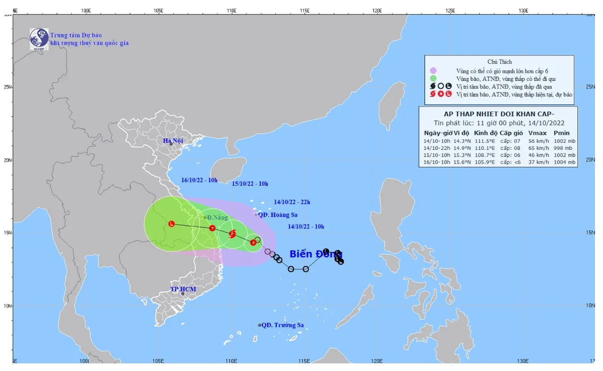 Áp thấp nhiệt đới gây gió giật cấp 9 - Ảnh 1.