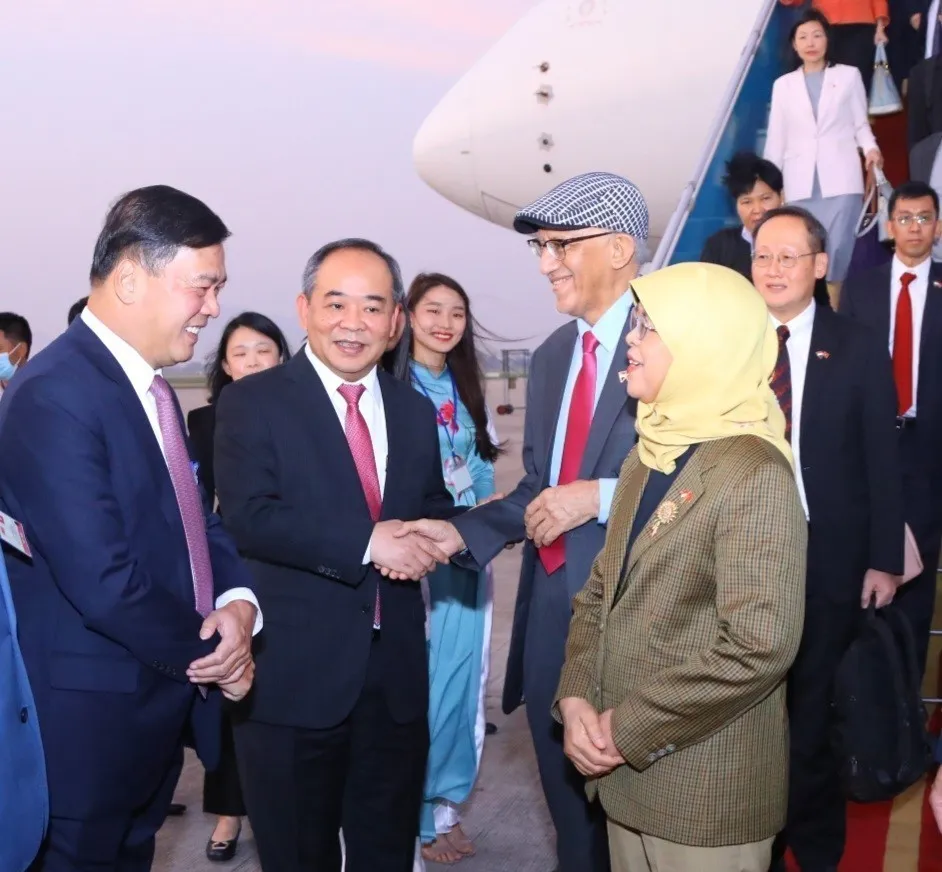 Tổng thống Singapore Halimah Yacob ​bắt đầu thăm cấp Nhà nước Việt Nam - Ảnh 2.