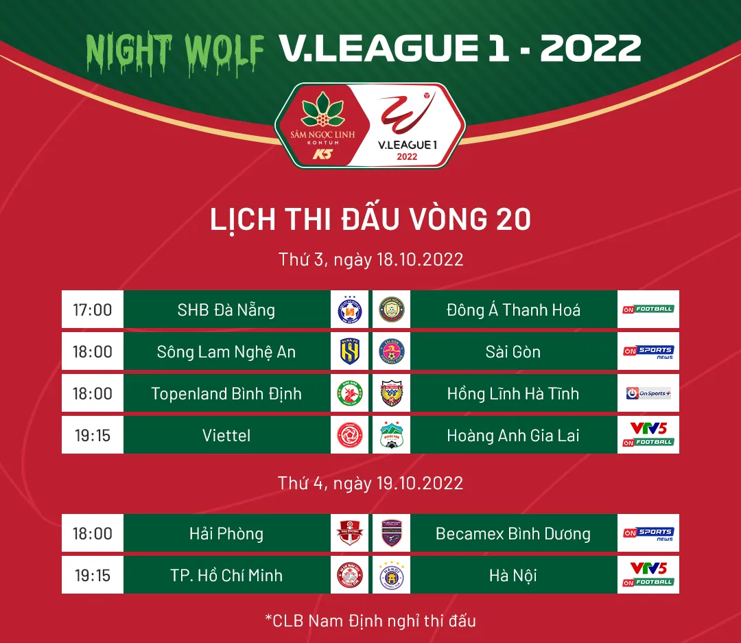 Lịch thi đấu và trực tiếp vòng 20 V.League 1-2022: Tâm điểm CLB Viettel - HAGL - Ảnh 2. Lịch thi đấu và trực tiếp vòng 20 V.League 1-2022: Tâm điểm CLB Viettel - HAGL - Ảnh 2.