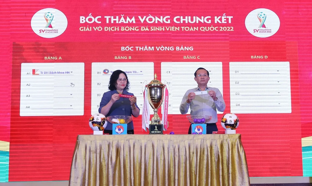 Công bố VCK Giải vô địch Bóng đá sinh viên toàn quốc SV Champions League 2022 - Ảnh 1. Công bố VCK Giải vô địch Bóng đá sinh viên toàn quốc SV Champions League 2022 - Ảnh 1.