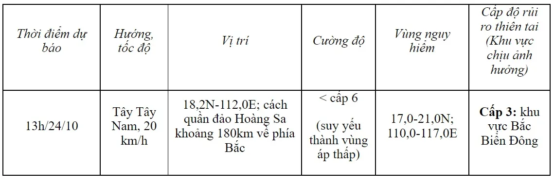 Áp thấp nhiệt đới gây gió giật cấp 8, sóng biển cao 2-4m - Ảnh 1.