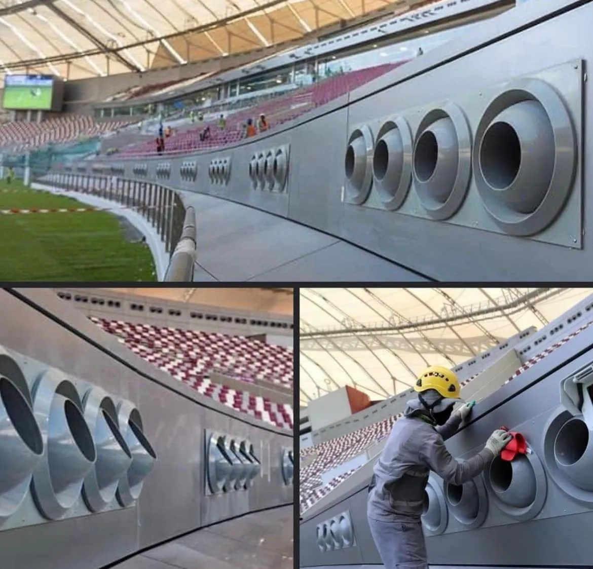 Qatar sử dụng bong bóng làm mát tại World Cup 2022 - Ảnh 2. Qatar sử dụng bong bóng làm mát tại World Cup 2022 - Ảnh 2.