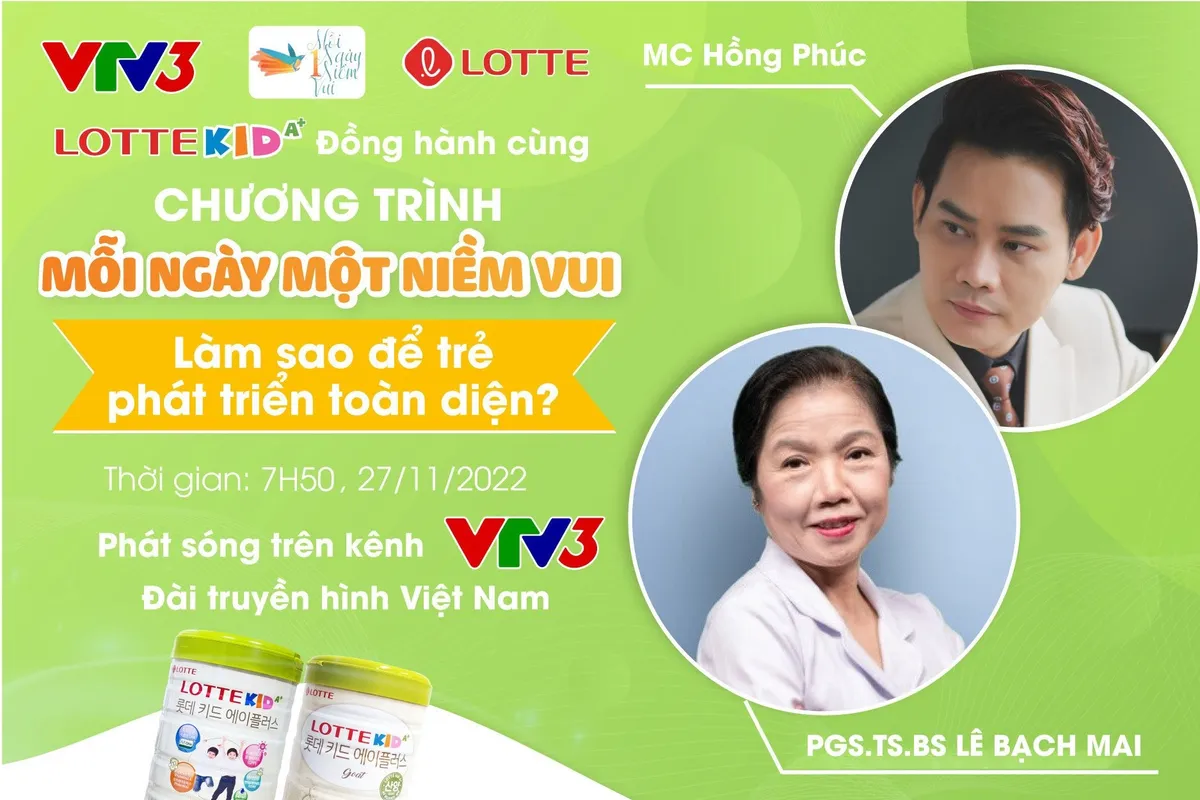Lotte Kid A+ hân hạnh đồng hành cùng chương trình Mỗi ngày một niềm vui trên kênh VTV3 - Ảnh 1.