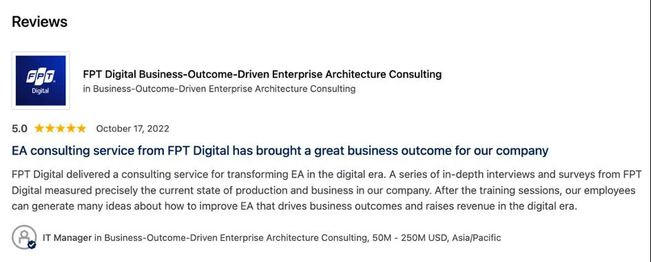 Công ty tư vấn chuyển đổi số của FPT vào danh sách uy tín của Gartner - Ảnh 1.