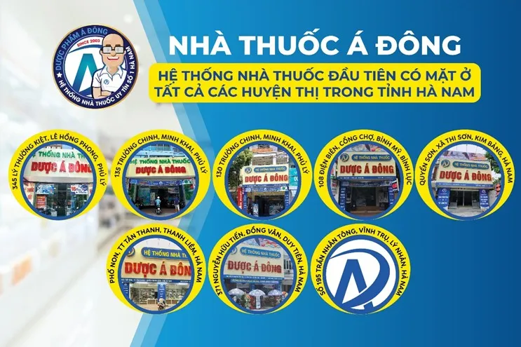 Hệ thống nh&agrave; thuốc Dược &Aacute; Đ&ocirc;ng - Đơn vị uy t&iacute;n c&oacute; sức ảnh hưởng lớn tại H&agrave; Nam - Ảnh 1.
