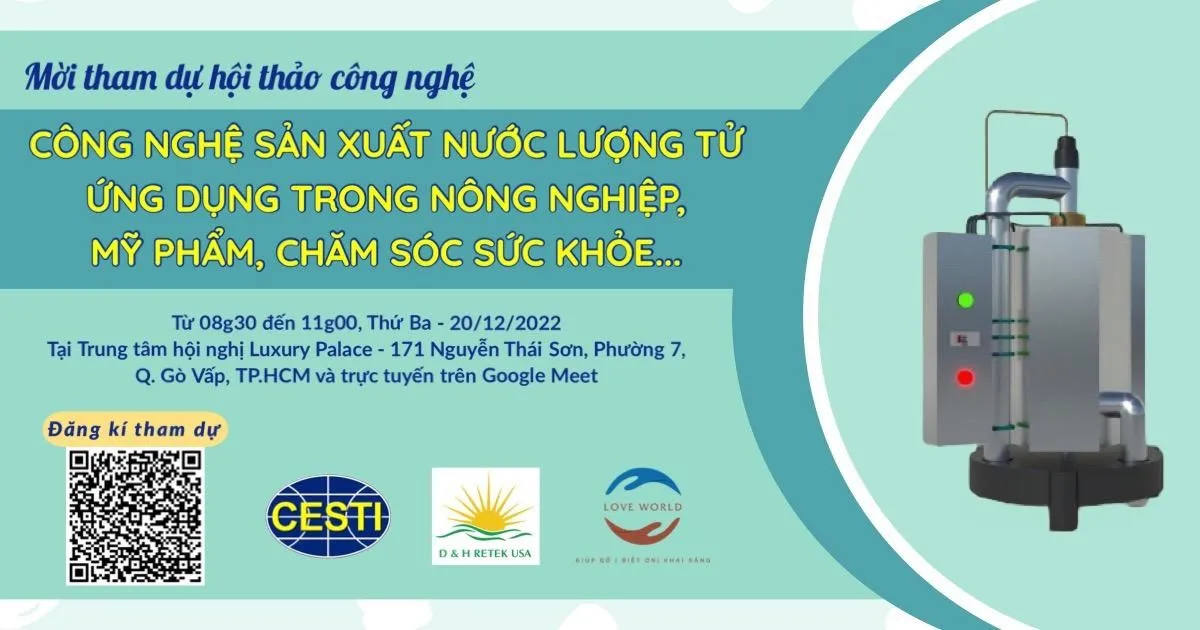 Hội thảo giới thiệu Công nghệ sản xuất nước lượng tử ứng dụng vào các lĩnh vực đời sống - Ảnh 3.