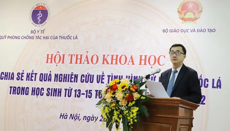 Thứ trưởng Bộ Y tế: Bảo vệ thế hệ tương lai trước tác hại của thuốc lá để phát triển bền vững - Ảnh 1. Thứ trưởng Bộ Y tế: Bảo vệ thế hệ tương lai trước tác hại của thuốc lá để phát triển bền vững - Ảnh 1.