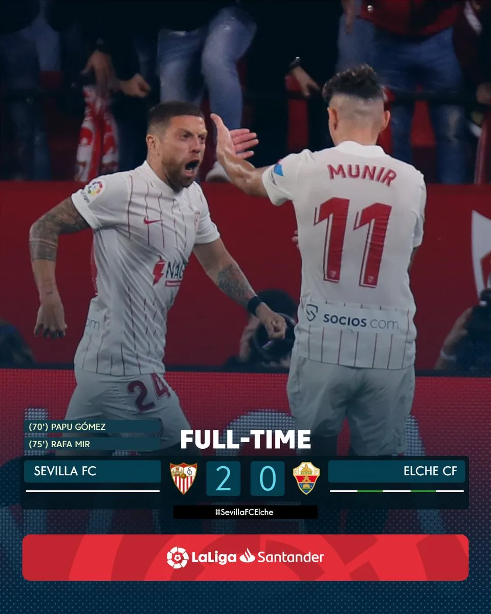 Sevilla giành 3 điểm trên sân nhà, rút ngắn khoảng cách với Real còn 3 điểm - Ảnh 2. Sevilla giành 3 điểm trên sân nhà, rút ngắn khoảng cách với Real còn 3 điểm - Ảnh 2.