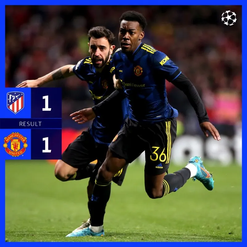 Kết quả vòng 1/8 Champions League sáng 24/2: Man Utd thoát thua trên sân Atletico Madrid, Benfica hoà kịch tính Ajax - Ảnh 2. Kết quả vòng 1/8 Champions League sáng 24/2: Man Utd thoát thua trên sân Atletico Madrid, Benfica hoà kịch tính Ajax - Ảnh 2.