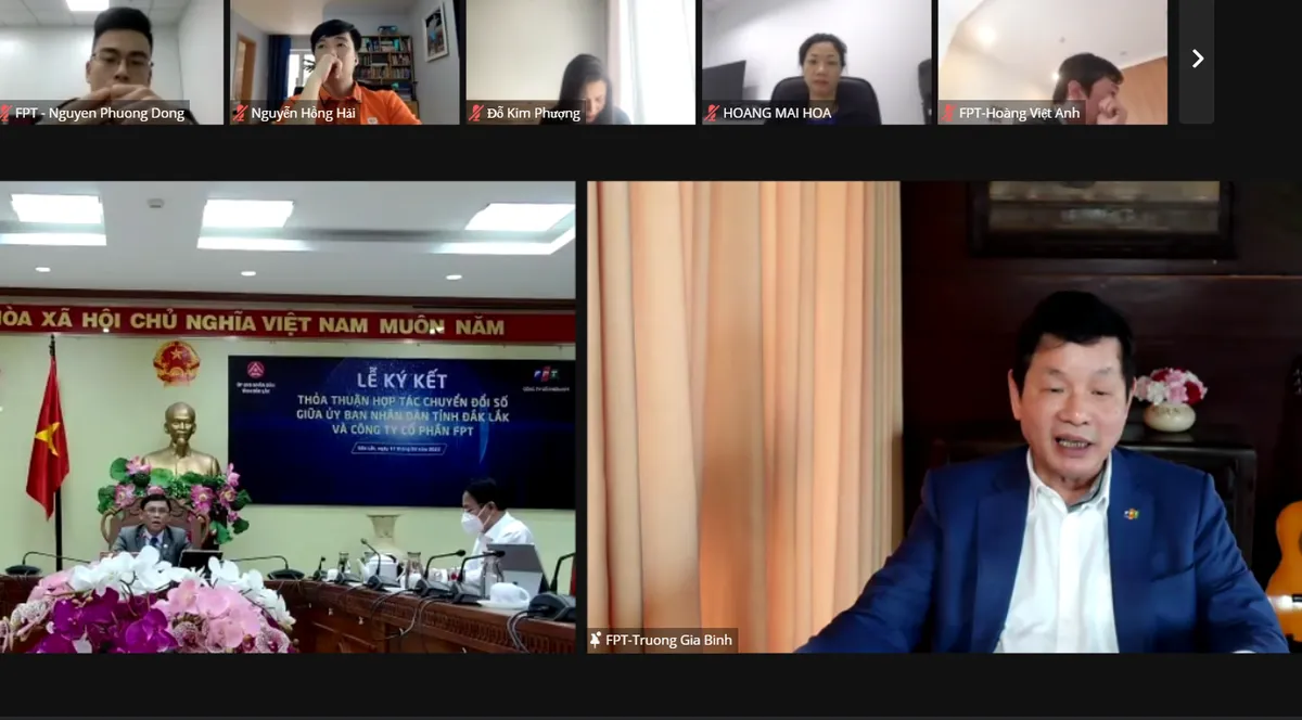UBND tỉnh Đắk Lắk v&agrave; FPT hợp t&aacute;c chuyển đổi số giai đoạn 2022 - 2025 - Ảnh 1.