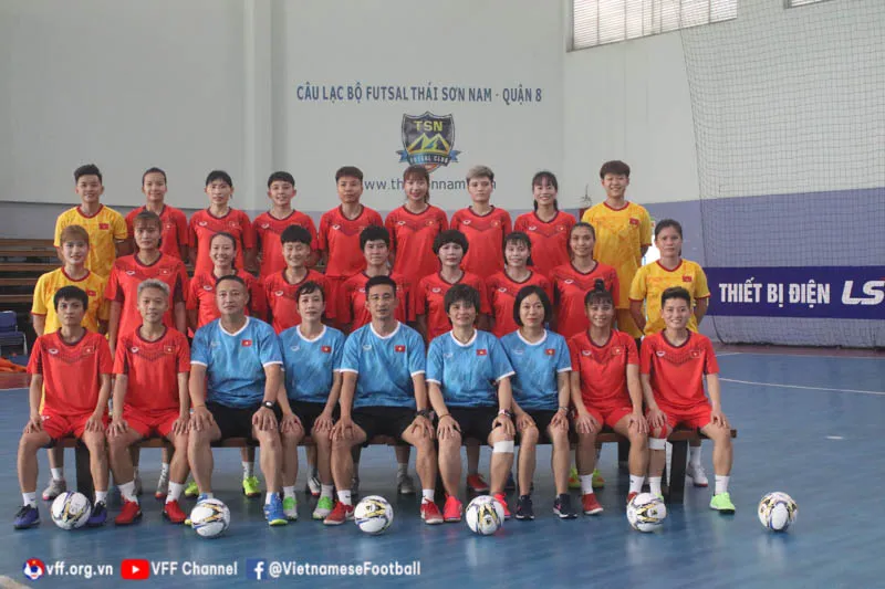 22 cầu thủ của đội tuyển nữ futsal quốc gia hội quân tại TP. Hồ Chí Minh - Ảnh 1. 22 cầu thủ của đội tuyển nữ futsal quốc gia hội quân tại TP. Hồ Chí Minh - Ảnh 1.