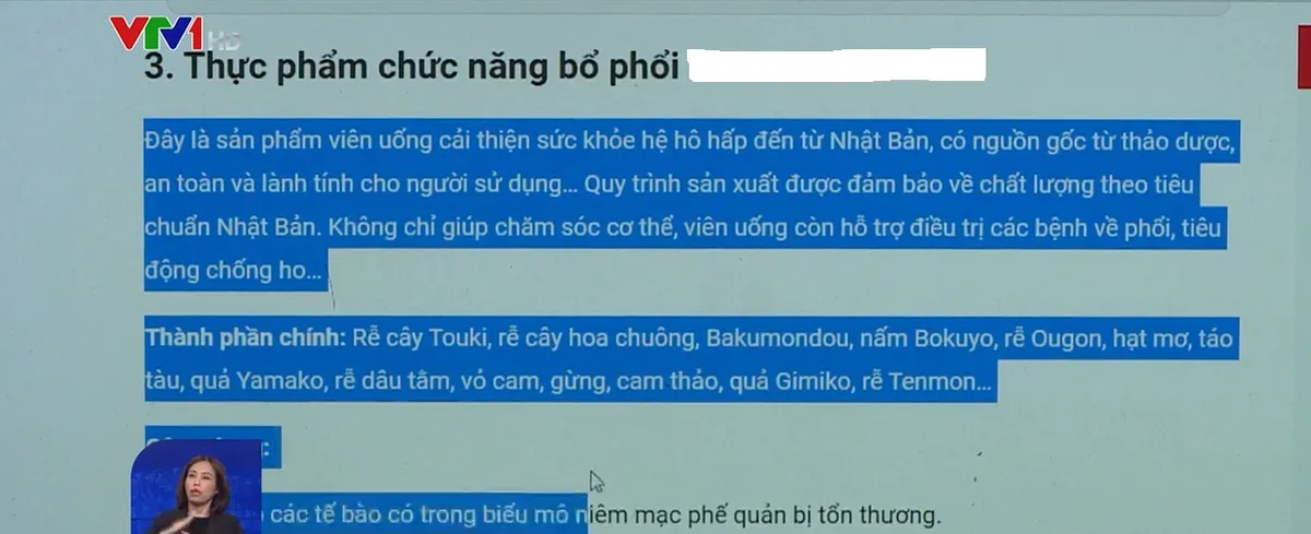 Thực hư giá trị thuốc bổ phổi rao bán trên mạng - Ảnh 1.