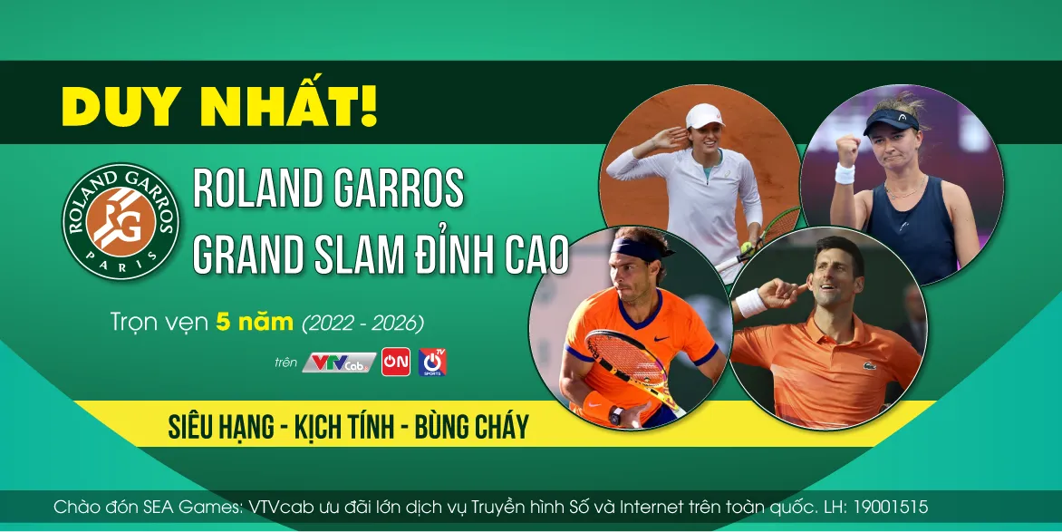 VTVcab sở hữu bản quyền Roland Garros 5 năm (2022 - 2026) - Ảnh 1.