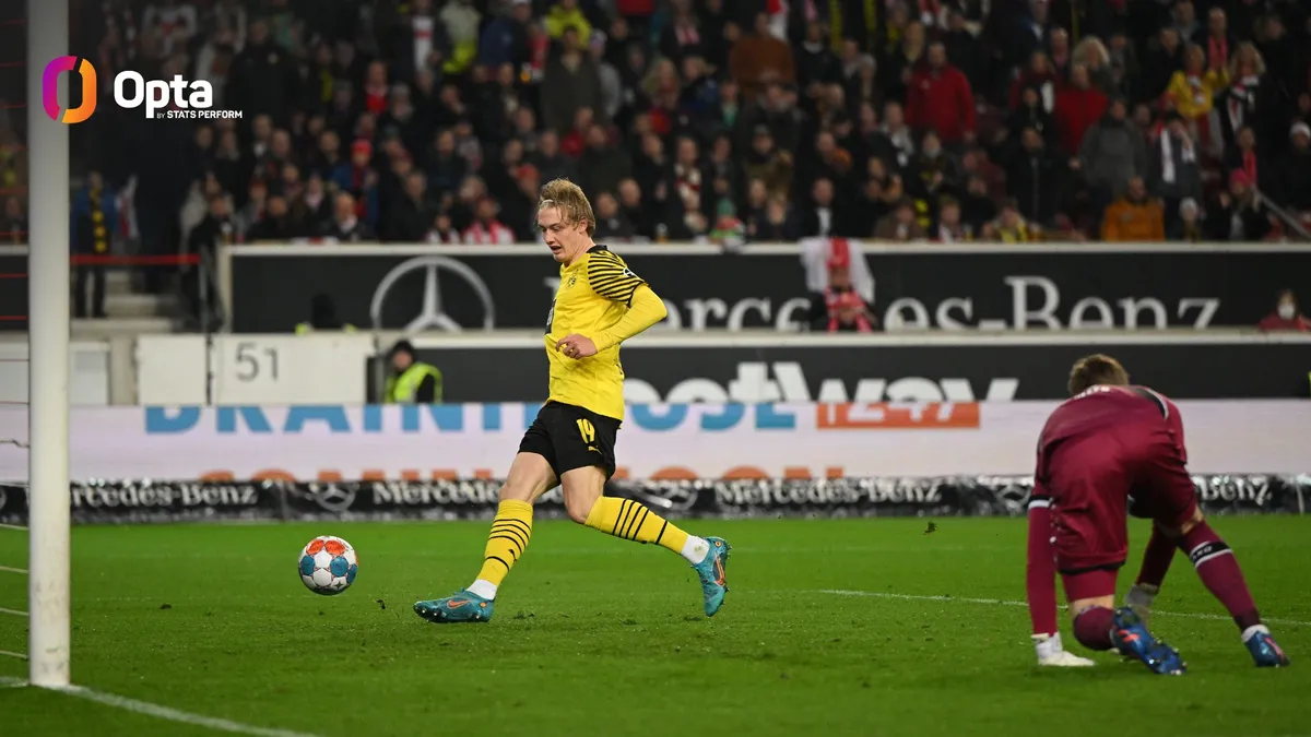 Julian Brandt tỏa sáng, Dortmund thắng dễ trên sân Stuttgart - Ảnh 1. Julian Brandt tỏa sáng, Dortmund thắng dễ trên sân Stuttgart - Ảnh 1.