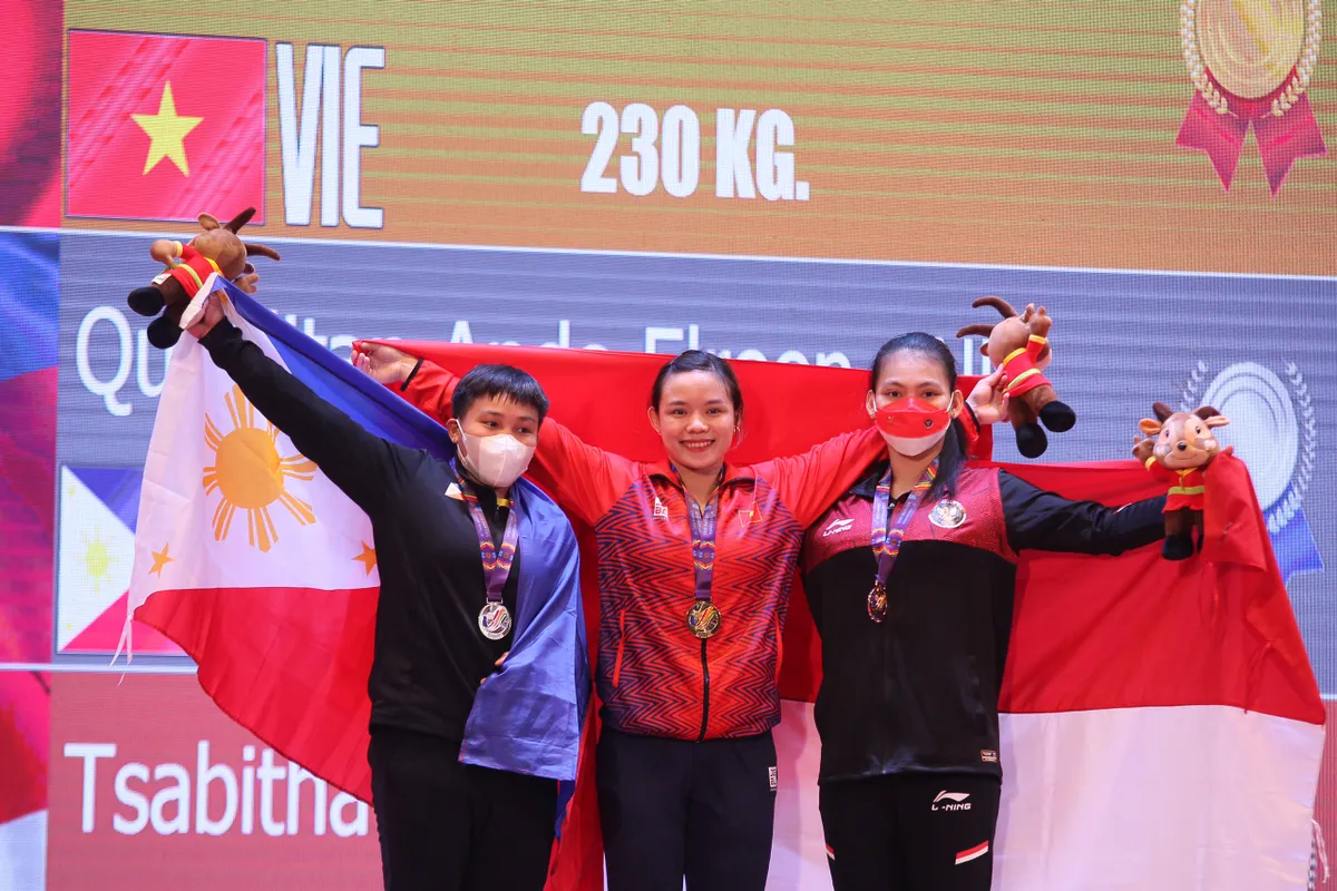 Hồng Thanh phá kỷ lục SEA Games giành HCV cử tạ - Ảnh 1.