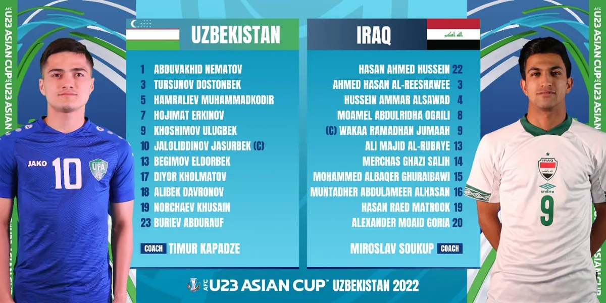 HIGHLIGHTS U23 Uzbekistan vs U23 Iraq | Kịch tính màn luân lưu | Tứ kết AFC U23 Asian Cup 2022 - Ảnh 2. HIGHLIGHTS U23 Uzbekistan vs U23 Iraq | Kịch tính màn luân lưu | Tứ kết AFC U23 Asian Cup 2022 - Ảnh 2.