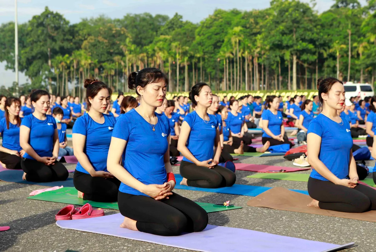 Vĩnh Phúc: Hơn 1000 người tham gia đồng diễn kỷ niệm Ngày quốc tế Yoga - Ảnh 5.