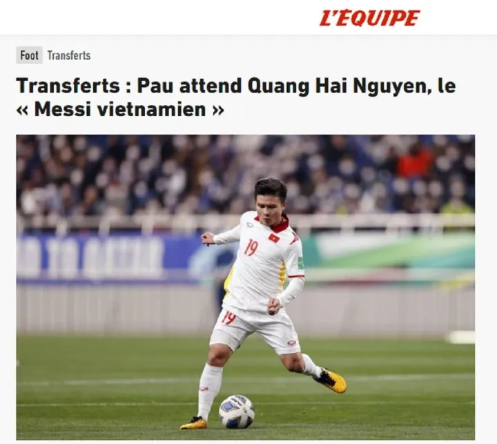 Nhật báo LEquipe tiết lộ bến đỗ của Quang Hải - Ảnh 1.