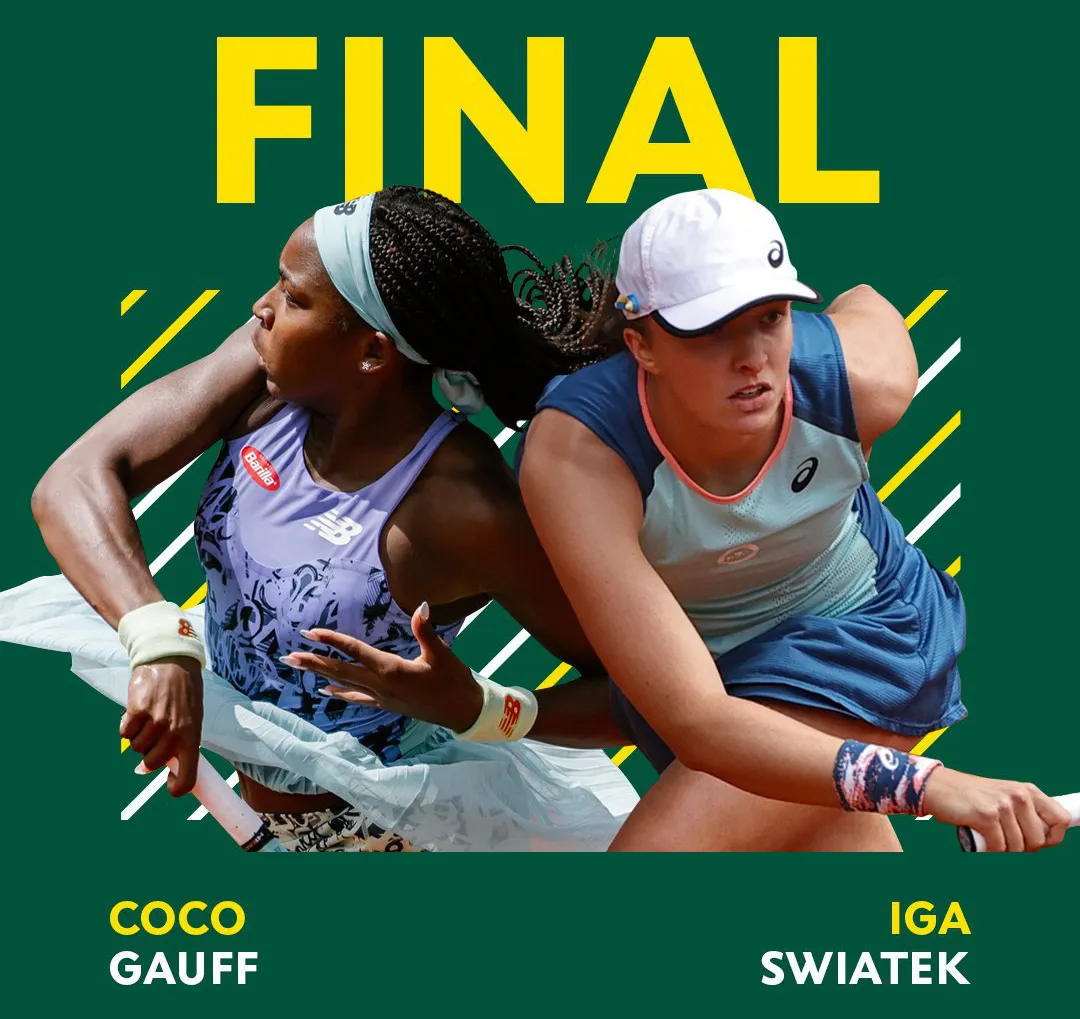 Coco Gauff đối đầu với Iga Swiatek tại chung kết Pháp mở rộng - Ảnh 2. Coco Gauff đối đầu với Iga Swiatek tại chung kết Pháp mở rộng - Ảnh 2.