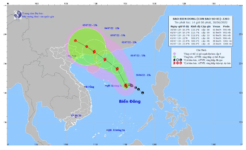 Bão số 1 di chuyển theo hướng Bắc Tây Bắc, có khả năng mạnh thêm - Ảnh 1.