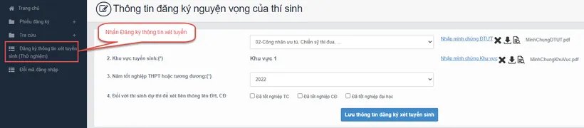 Chi tiết cách đăng ký xét tuyển đại học trên hệ thống - Ảnh 7. Chi tiết cách đăng ký xét tuyển đại học trên hệ thống - Ảnh 7.