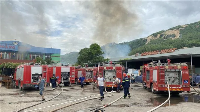 Hai vụ cháy lớn liên tiếp trong KCN Phú Tài (Bình Định), thiệt hại hàng chục tỷ đồng - Ảnh 2.