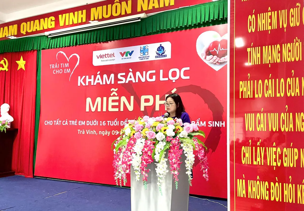 Chương trình “Trái tim cho em” tổ chức khám sàng lọc bệnh tim bẩm sinh tại tỉnh Trà Vinh - Ảnh 1.