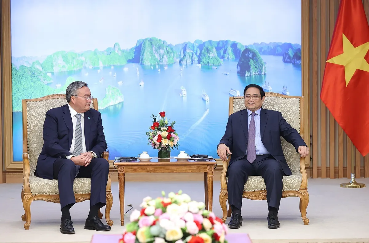 Thủ tướng đề nghị Kazakhstan tạo thuận lợi cho c&aacute;c mặt h&agrave;ng thế mạnh của Việt Nam - Ảnh 1.