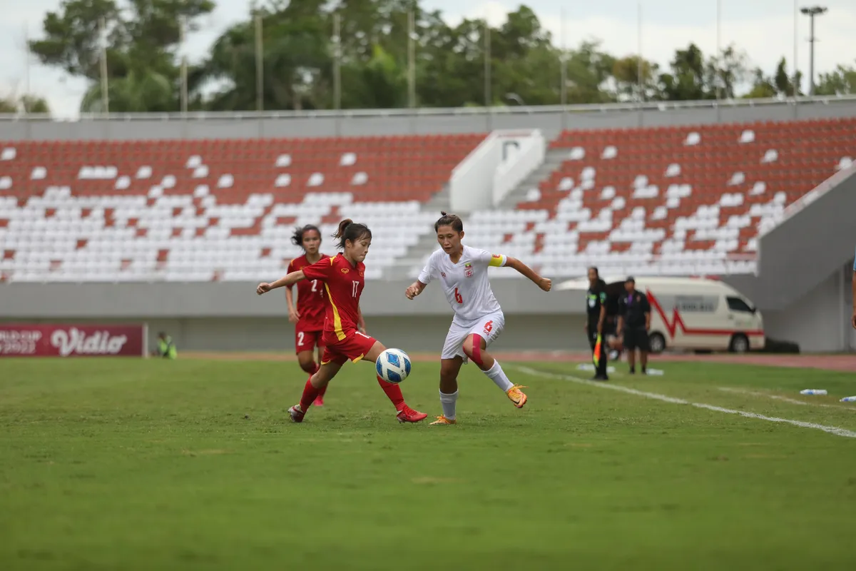 ĐT nữ U18 Việt Nam giành quyền vào chơi chung kết Đông Nam Á 2022 - Ảnh 1. ĐT nữ U18 Việt Nam giành quyền vào chơi chung kết Đông Nam Á 2022 - Ảnh 1.