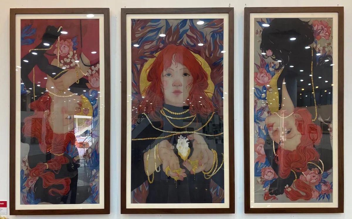 Chi&ecirc;m ngưỡng những t&aacute;c phẩm đạt giải tại Festival Mỹ thuật trẻ 2022 lần thứ 6 - Ảnh 1.