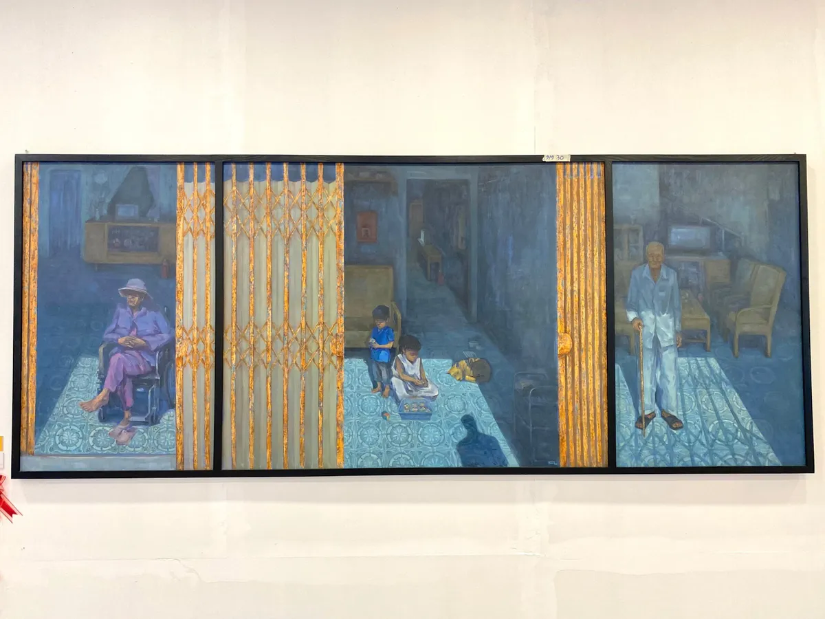 Chi&ecirc;m ngưỡng những t&aacute;c phẩm đạt giải tại Festival Mỹ thuật trẻ 2022 lần thứ 6 - Ảnh 8.