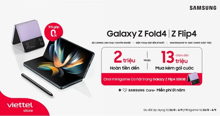 Viettel Store chính thức mở bán Samsung Galaxy Z Fold4| Z Flip4 trên toàn quốc - Ảnh 2.