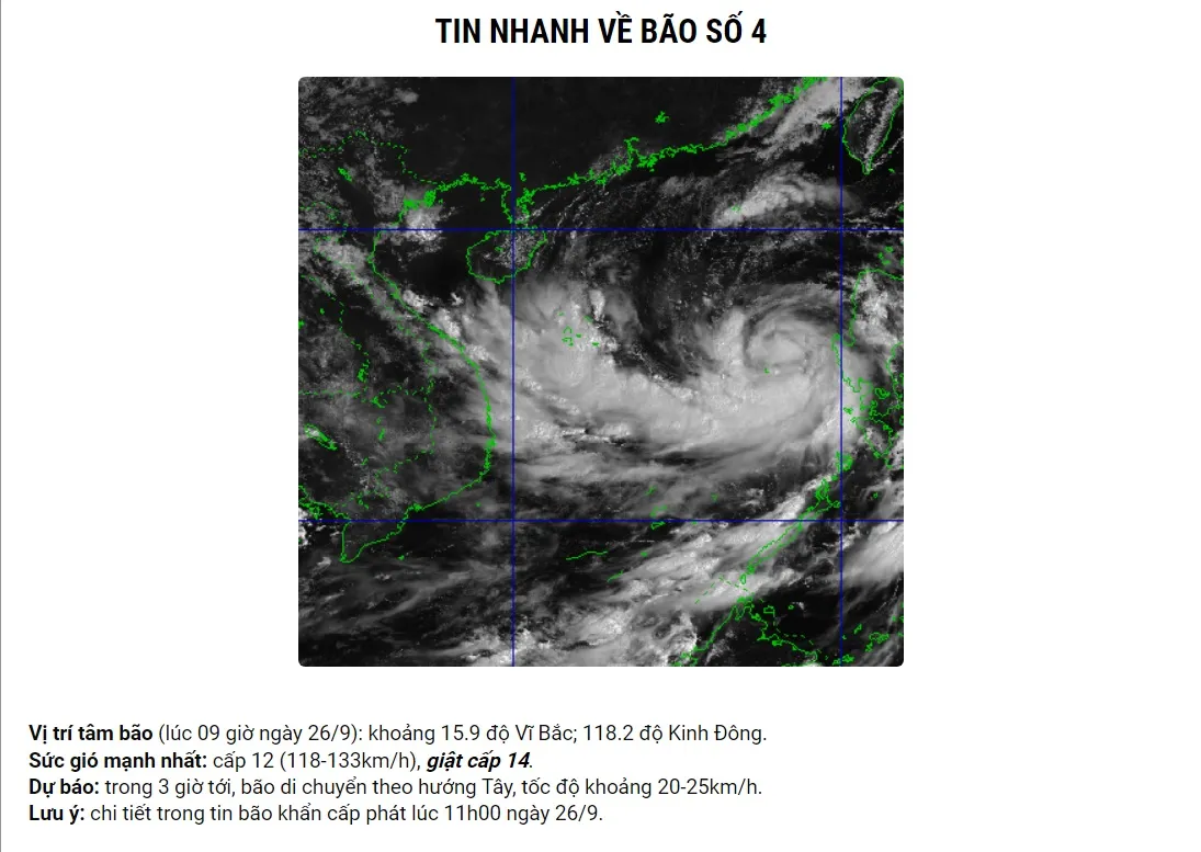 CẬP NHẬT: Bão số 4 tăng 1 cấp, dự báo còn mạnh thêm - Ảnh 26.