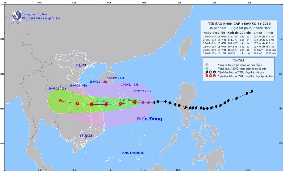 CẬP NHẬT: Bão số 4 tăng 1 cấp, dự báo còn mạnh thêm - Ảnh 3.