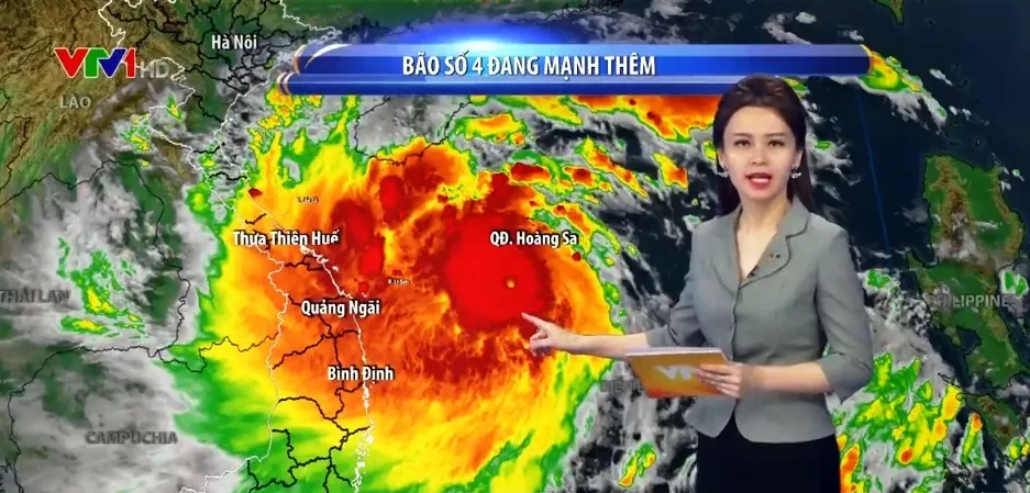 Trưa chiều nay (27/9), bão số 4 đạt cường độ lớn nhất lên cấp 15, giật trên cấp 17 - Ảnh 1.