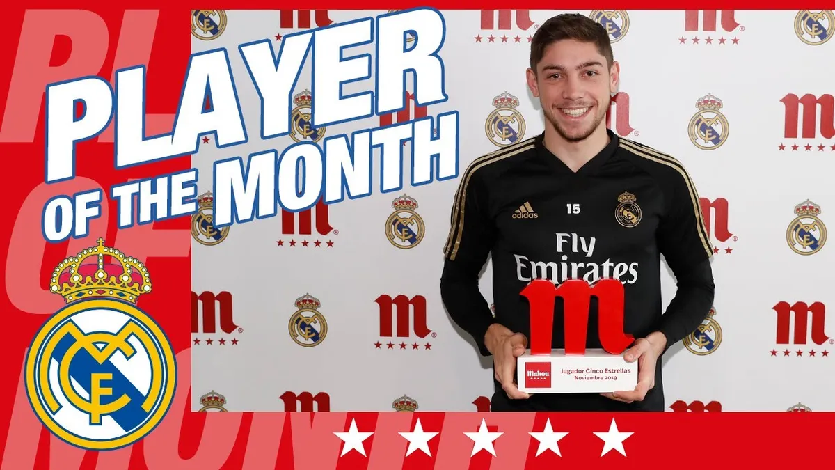 Valverde nhận giải thưởng xuất sắc nhất Real Madrid tháng 9 - Ảnh 1. Valverde nhận giải thưởng xuất sắc nhất Real Madrid tháng 9 - Ảnh 1.