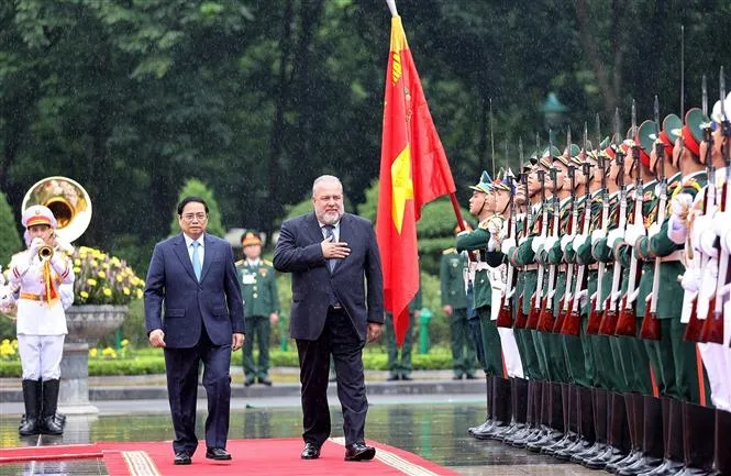 Thủ tướng Phạm Minh Chính đón, hội đàm với Thủ tướng Cộng hòa Cuba - Ảnh 6.