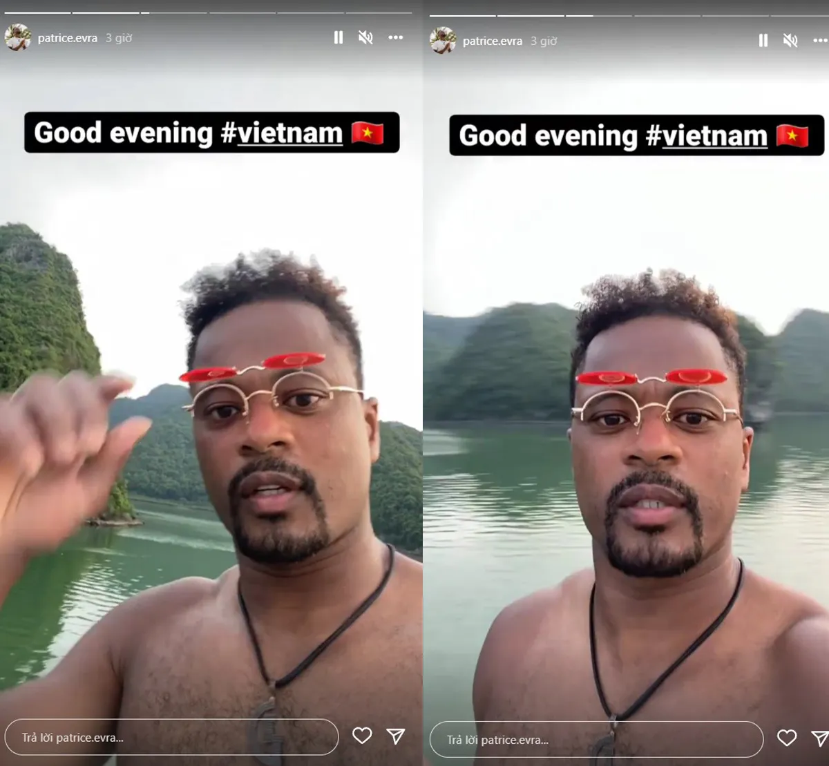 Patrice Evra ngồi ăn chả rươi vỉa hè ở Hà Nội - Ảnh 2. Patrice Evra ngồi ăn chả rươi vỉa hè ở Hà Nội - Ảnh 2.
