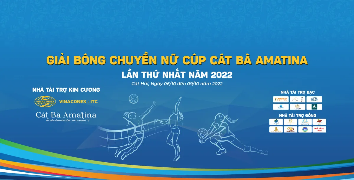 6 đội mạnh tranh tài tại Giải bóng chuyền nữ Cúp Cát Bà Amatina - Ảnh 1. 6 đội mạnh tranh tài tại Giải bóng chuyền nữ Cúp Cát Bà Amatina - Ảnh 1.